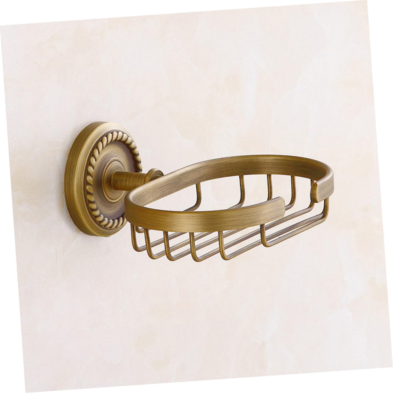 Portasapone da Parete in Ottone Oro Design a Rete e Viti Nascoste