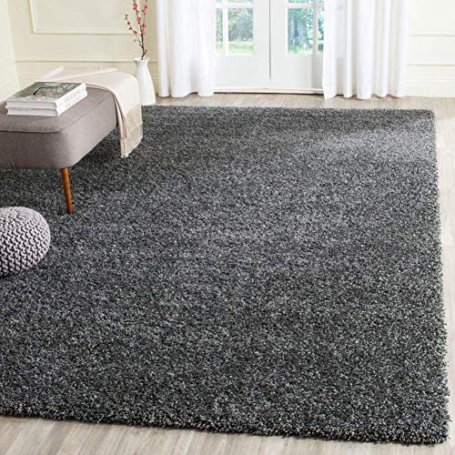 Image of Imra Carpet for Home Living Room Handwoven Fluffy Shag Collection with 2 inch Thickness 6 X 8 Feet (180X240 cm) Color Grey