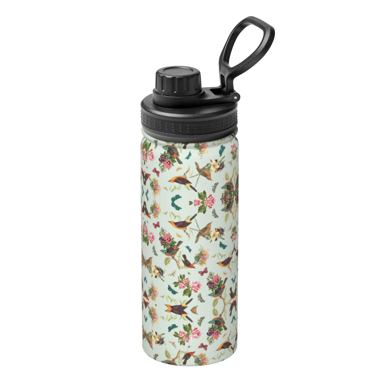 Kfjghhl Insulated Stainless Bird Pattern Steel Water Bottle For Sport Gym Travel Leak Camping Hiking Hydration