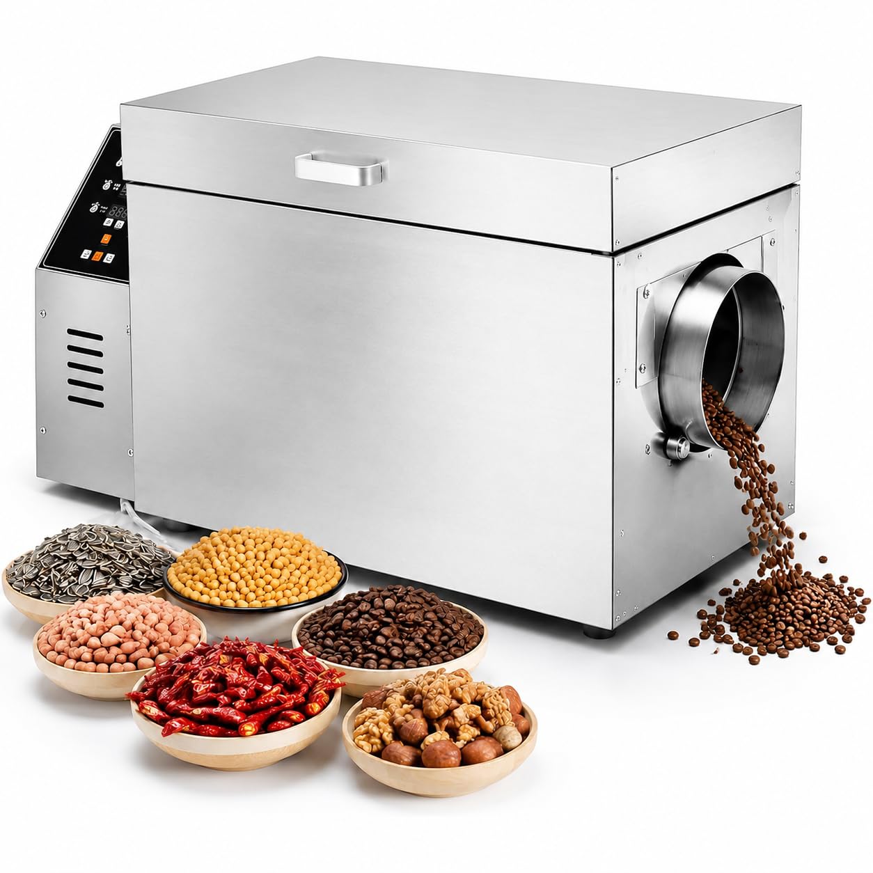 Stainless Steel Coffee Bean Roaster for Chestnuts, Nuts and Grains Type5