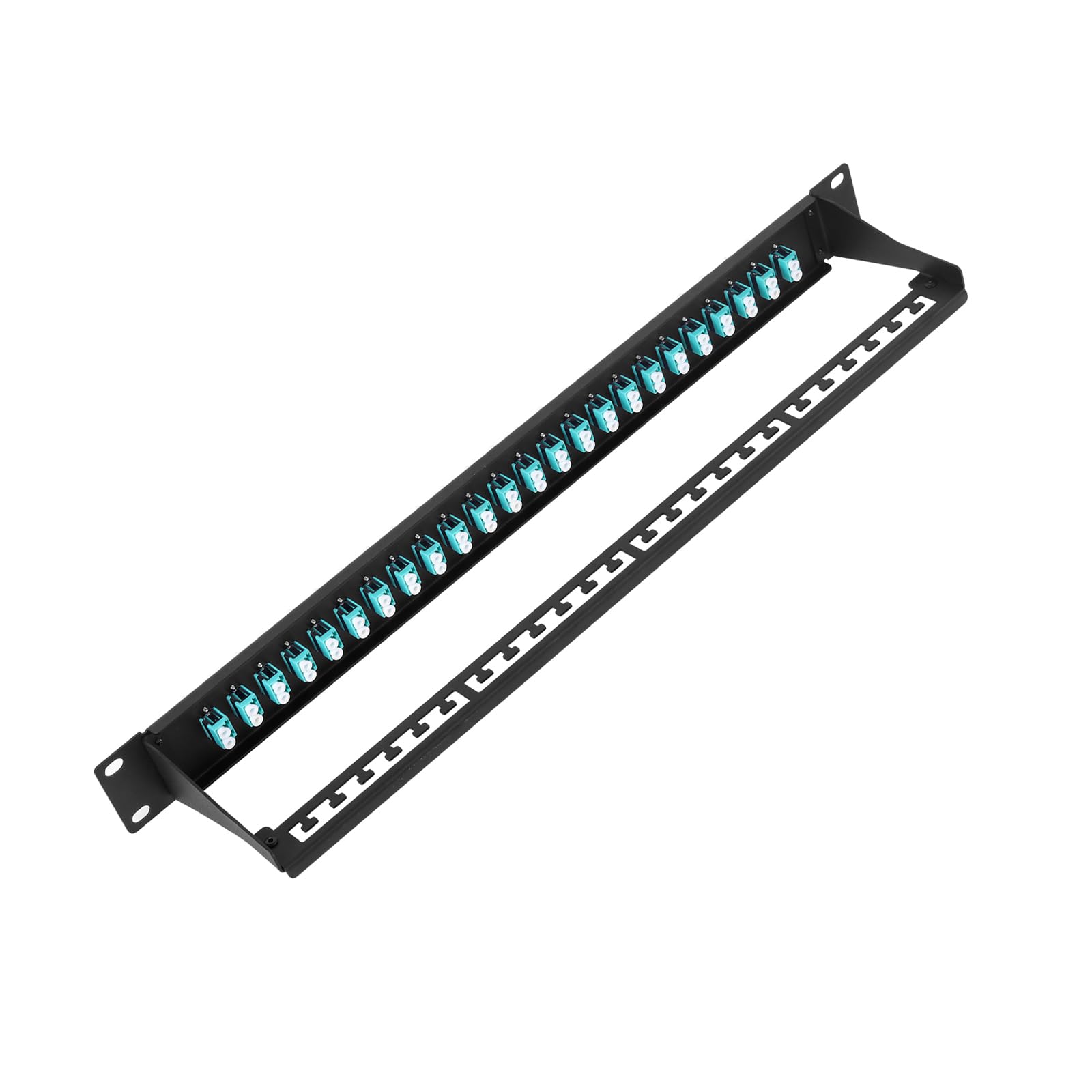1U Glasfaser-Patchpanel mit 48 LC OM3/OM4 Multimode-LWL-Kupplungen, 1 Stück