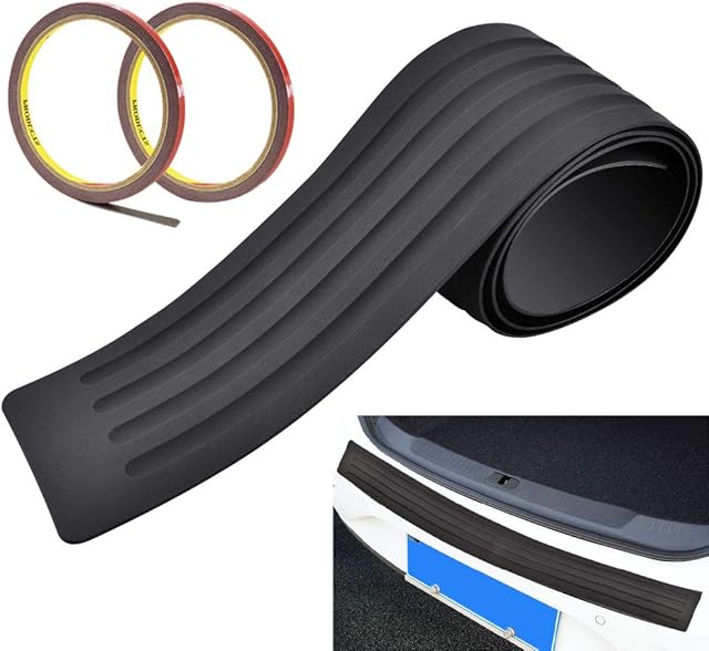 WANTOUTH Rear Bumper Protector, 104cm Universal Flexible Rubber Bumper Guard Protector with Anti-ScrapeEasy InstallationTrunk Sill Plate Scuff PlateSuitable for Car Pickup SUV Truck