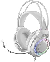 Mars Gaming MH124, FRGB Rainbow Gaming Headset, Ergonomic Design, Flexible Microphone, Volume Control, Windows, Linux, Mac, PS4, PS5, Xbox One, Xbox Series X|S, Switch, Switch 2, White