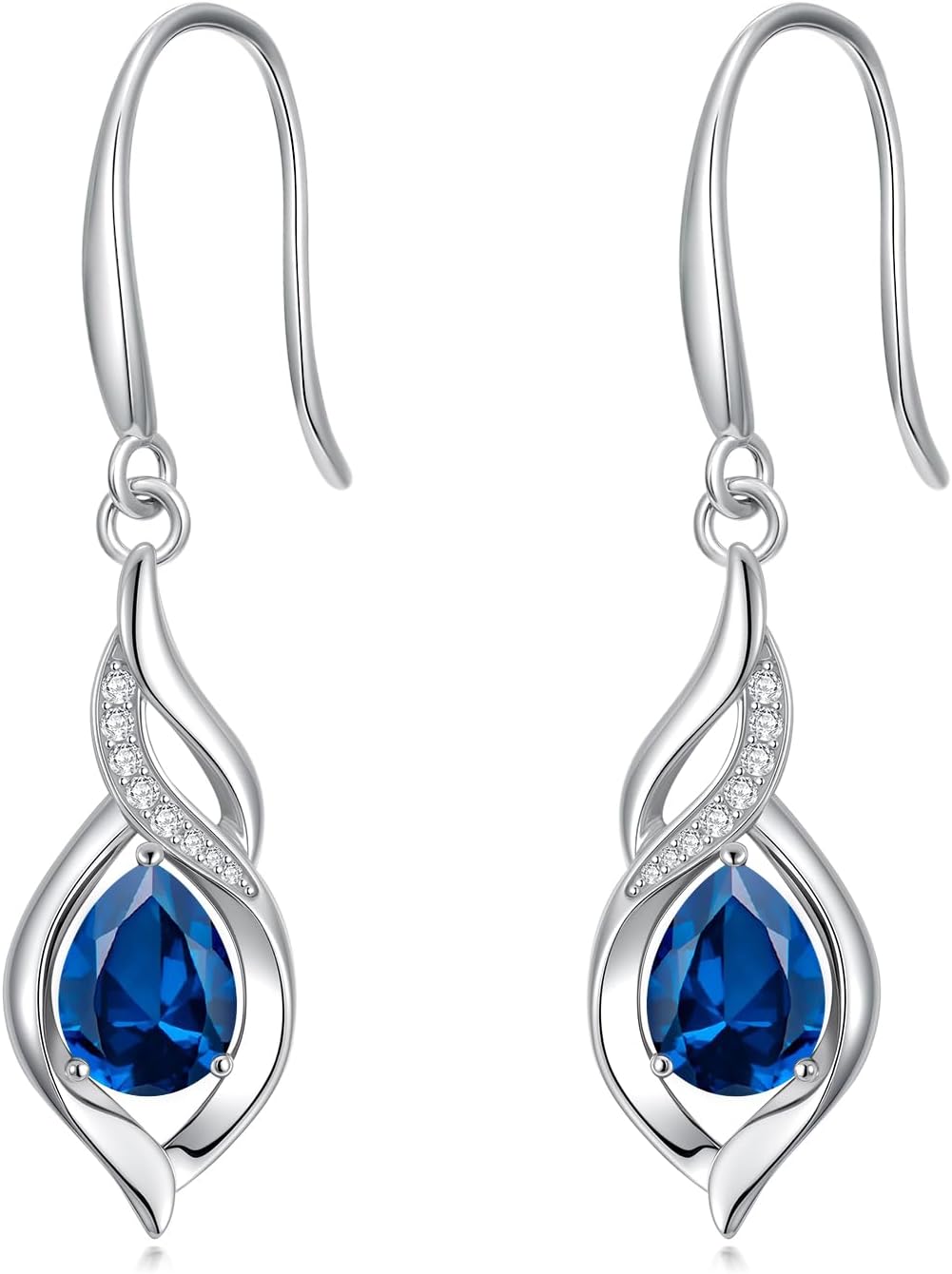 Birthstone Earrings for Women 925 Sterling Silver Infinity Love Jewelry Anniversary Birthday Gifts for Her Mom Wife Girlfriend