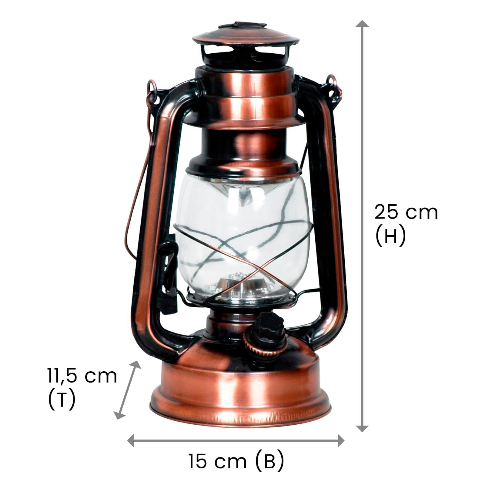 15 Lanterna Da Giardino in Rame a LED in Design Di Lampade a Olio
