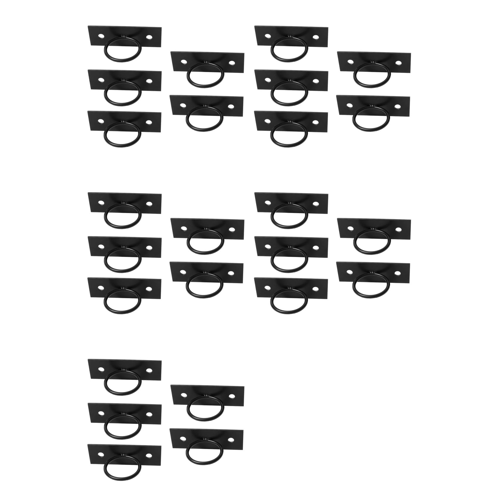 Jnchdghwa Black 25Pack Decorative Ring Rope Supports Holders For Rope Fencing Stair Deck Railing Wall Mounted Hanger Ceiling Hook