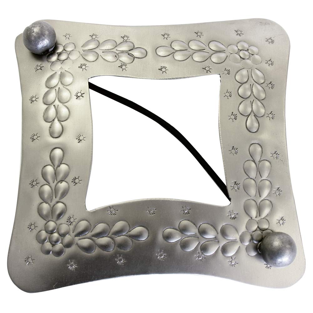 Gardinia Dekospange Raute, Zur einfachen Befestigung und Dekoration an Vorhangschals und Gardinen, 10 x 10 cm, Metall, Edelstahl-Optik