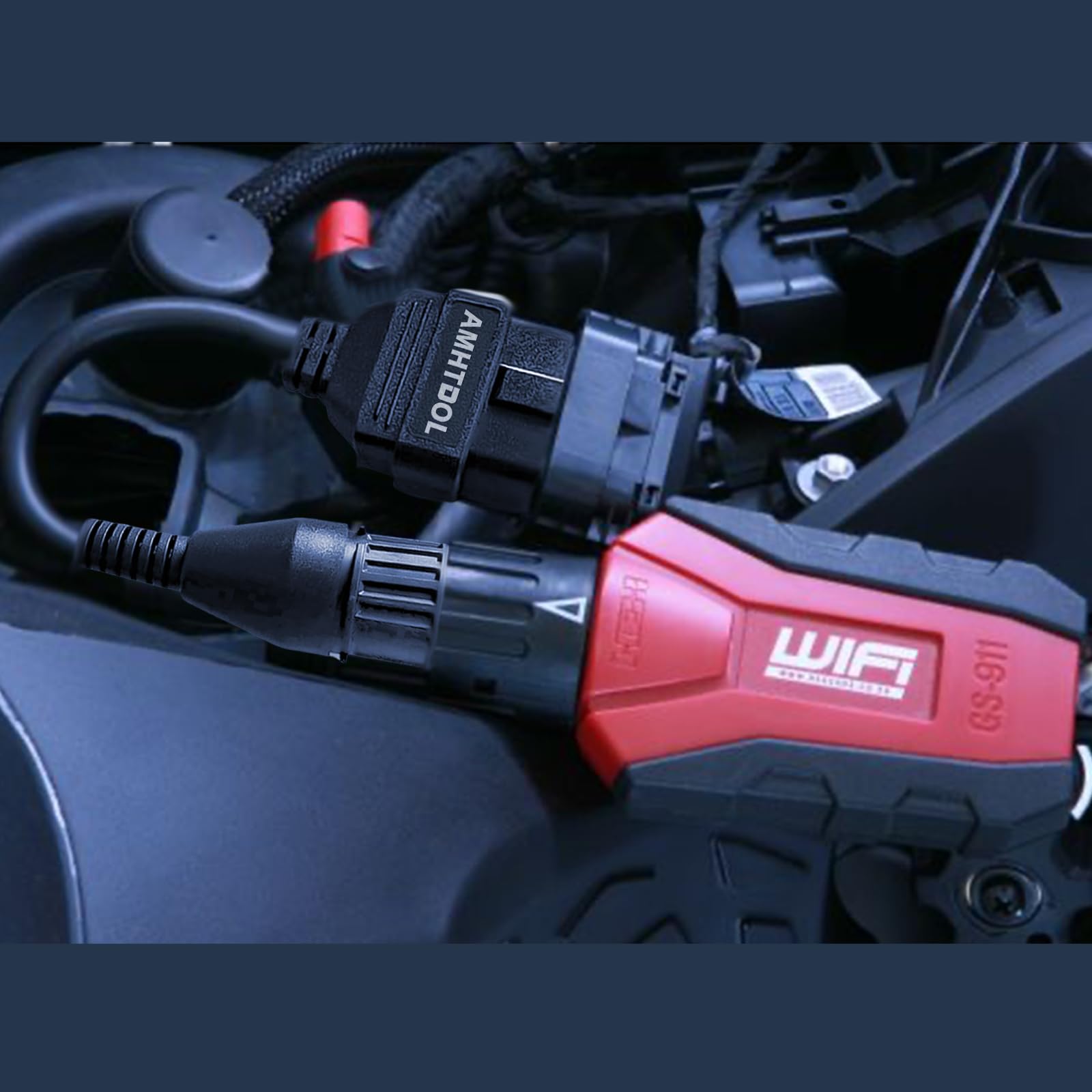 Adattatore OBD2 adatto per il motociclo BMW a 10Pin GS-911 da maschio a 16Pin per il sistema diagnostico OBD per i maschi, compatibile con lo scanner WiFi GS-911 per la bicicletta Euro 4 dell’anno mod