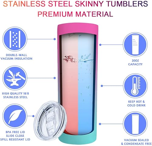 Miniatura 6 de Regalos de cumpleaños para hermanas, regalos para la mejor hermana del hermano, vaso delgado de 20 onzas, regalo para cuñada, hermanastra, regalos