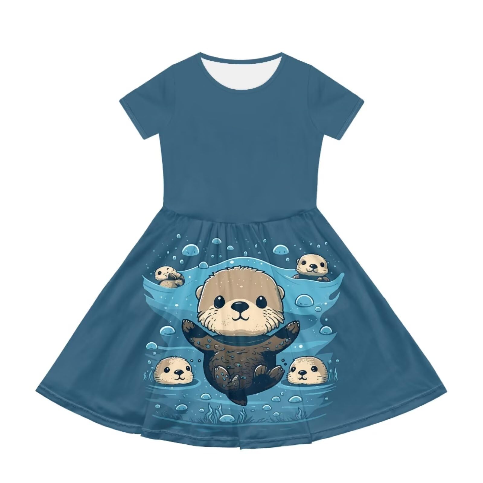 Summer Dresses for Girls 2T-3T Sundress Skater Dress Casual Knee-Length Sun Dress