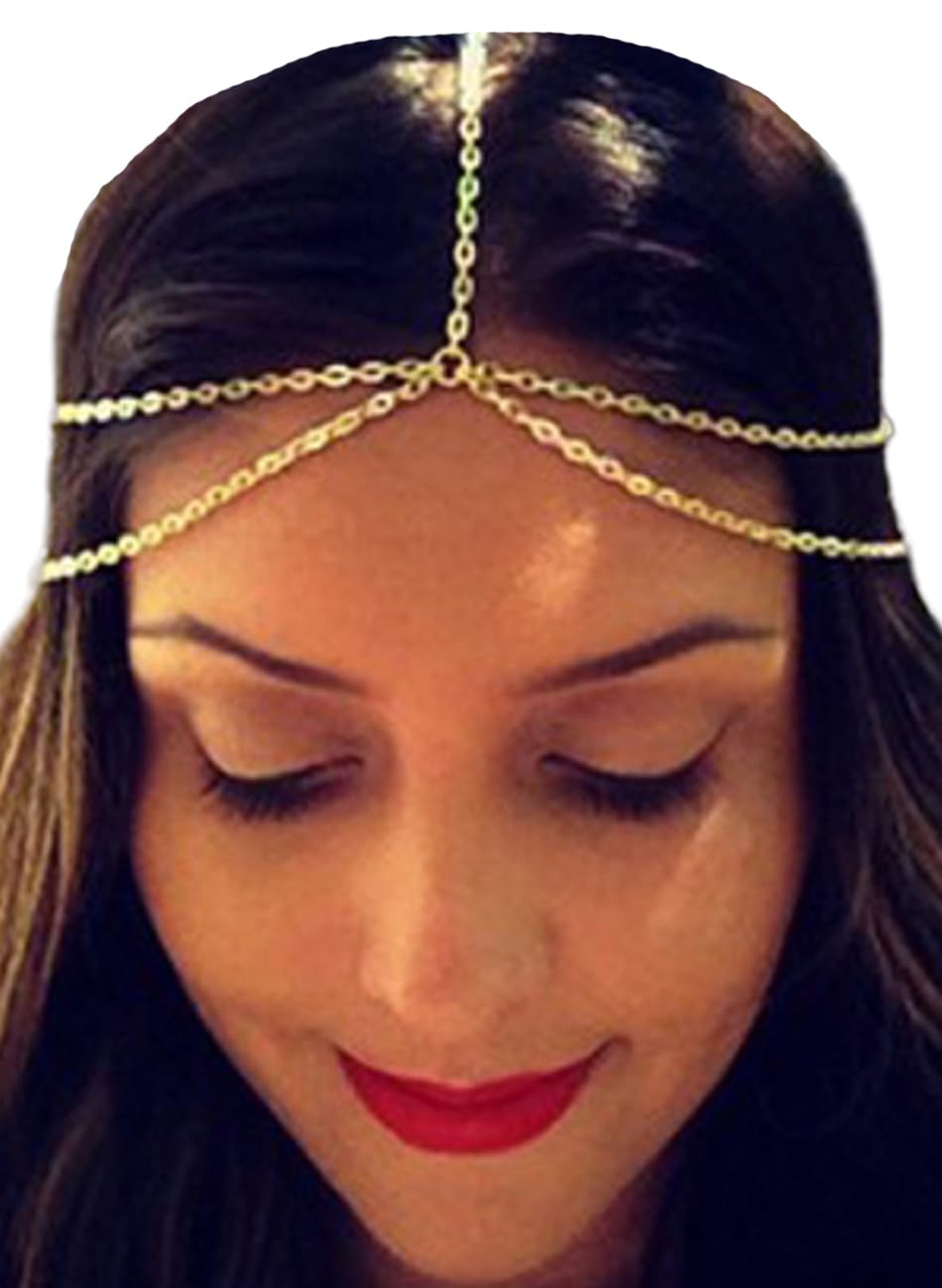 Head Jewelry Headpiece Gold Bridal Headchain Boho Tassel Crystal Hair Piece Fashion Festival Hair Accessories for Women HB000924