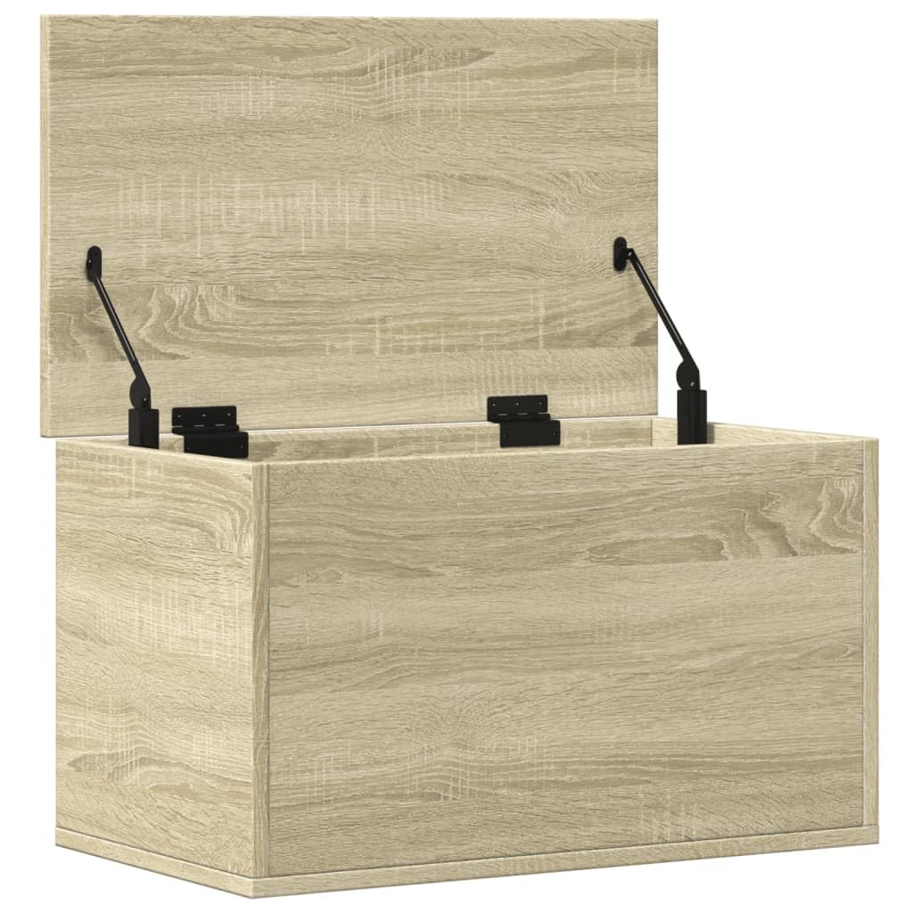vidaXL Truhe, SpielzeugSpielzeugbox mit Stauraum, Aufbewahrungsbox für Wohnzimmer, Auflagenbox Kissenbox Spielzeugbox, Sonoma-Eiche Holzwerkstoff