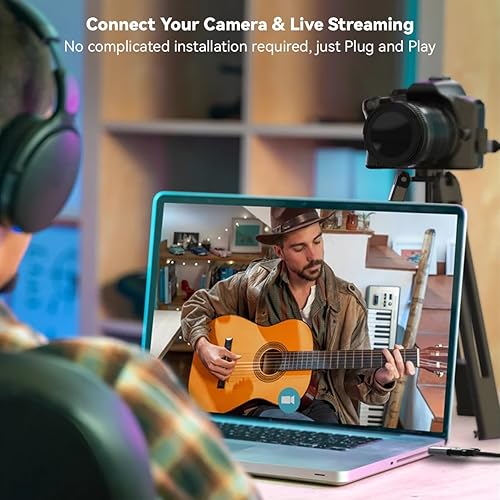 Miniatura 5 de Tarjeta de captura HDMI, dispositivo de captura de video USB C, tarjeta de captura 4K USB a HDMI para transmisión en vivo, grabación de juegos,