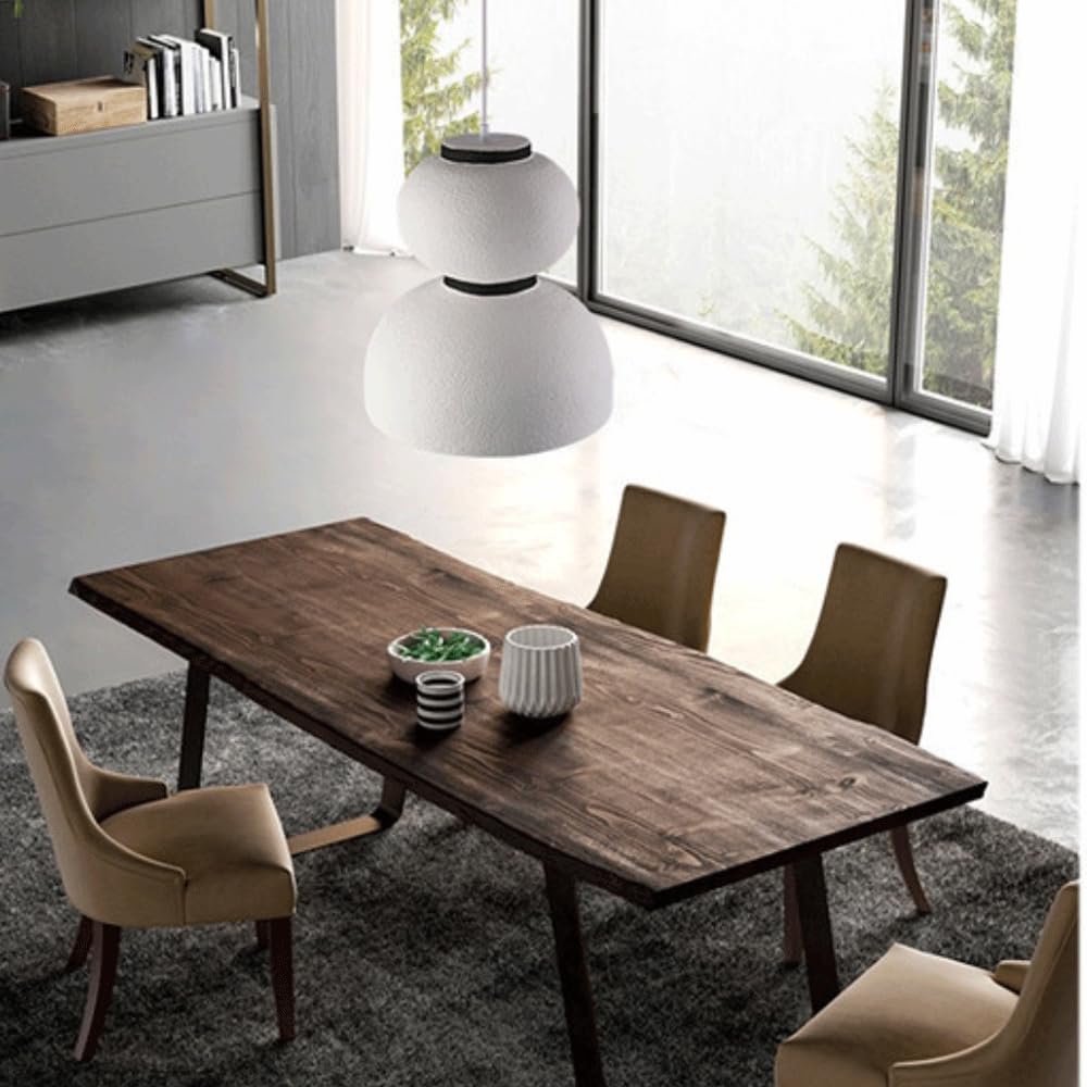 Lampa wisząca Wabi Sabi w kształcie białej klapy, wisząca lampa na wyspie kuchennej, żyrandol ze styropianu, idealne zawieszenie do salonu, balkonu, biura, klatki schodowej
