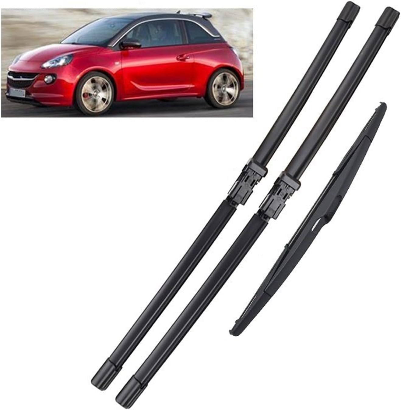 MadongJ Windshield Windscreen Wiper Blades for Opel Adam 2012-2019, Replacement Blades All-Weather Performance Streak-Free Windshield Wipers
