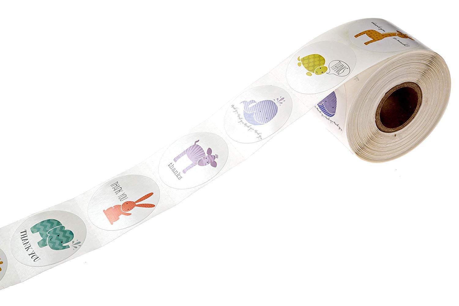 Adesivi Grazie 500 Pezzi - Adesivi Rotondi Con Animali Carini Per Regali, Bambini, Insegnanti E Premiazioni