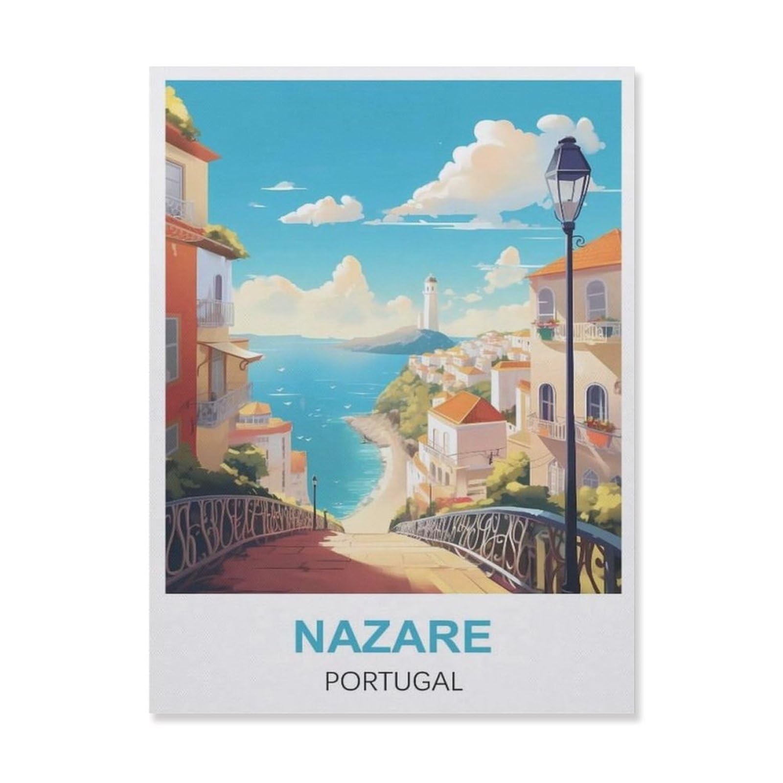 Funny Metal Tin Signs，Nazare Portugal(15x30cm）