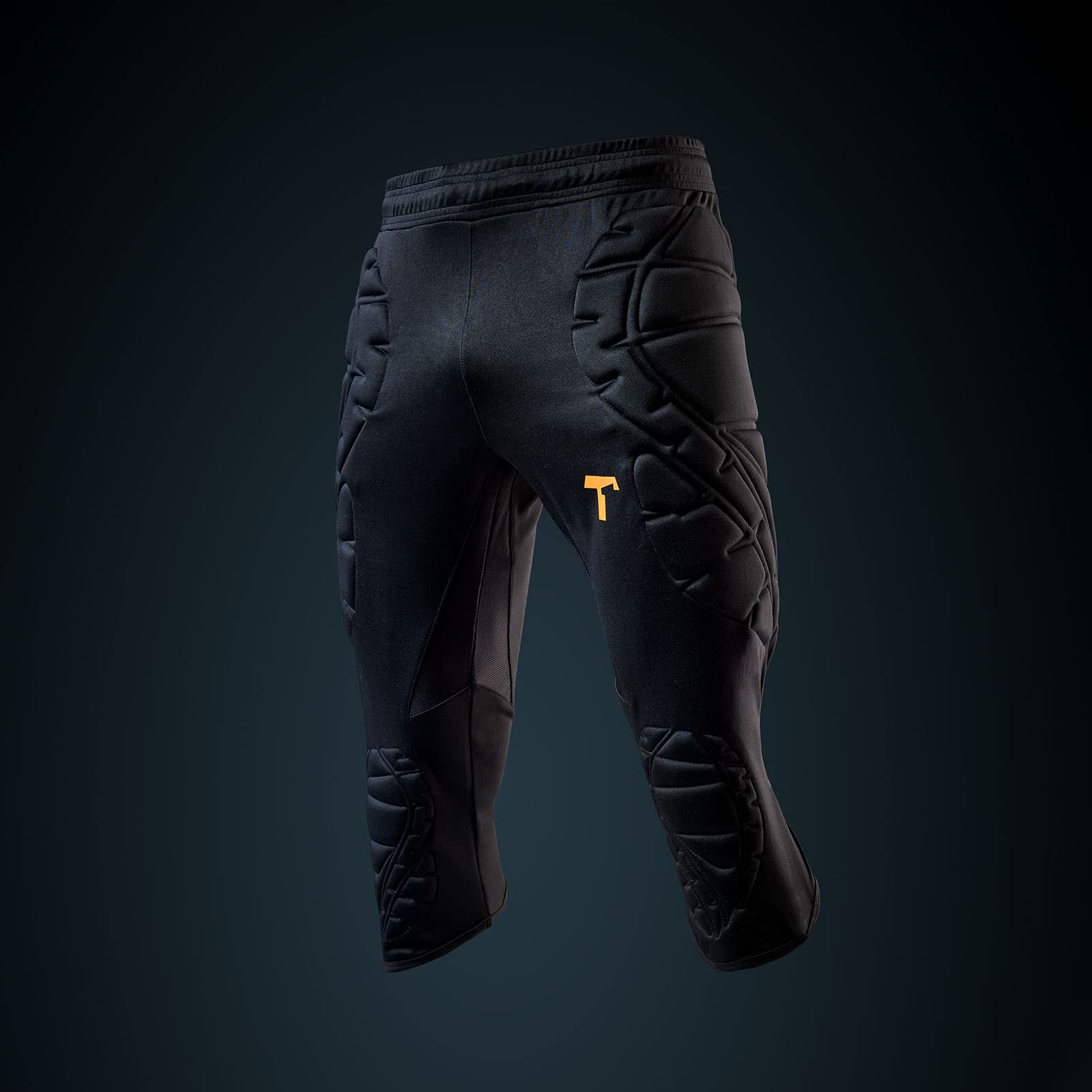 T1TAN 3/4 Torwarthose schwarz 100% Polyester gepolstert