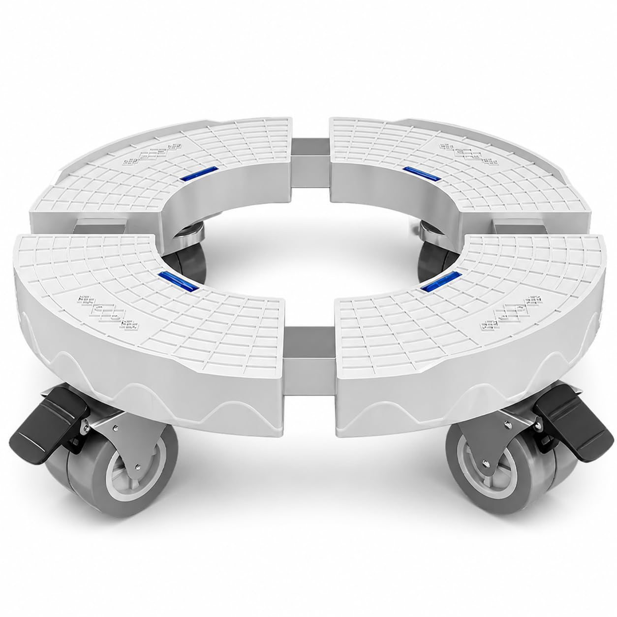 Supporto Regolabile per Condizionatore , Base rotonda bianca 4 ruote mobili | Plastica resistente, Supporto , Sotto elettrodomestici, Per tecnici