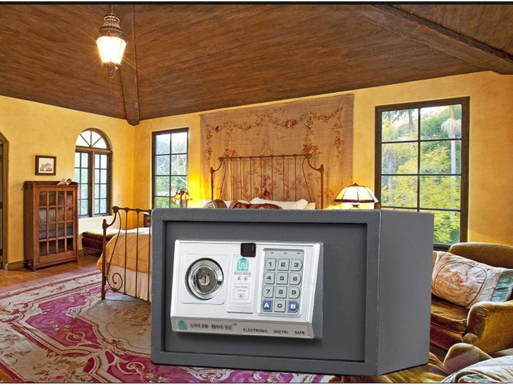 Mounted Security Box Steel Electronic Home Office Cabinet Safe for Cash Keys Passports Valuables Wall Safes