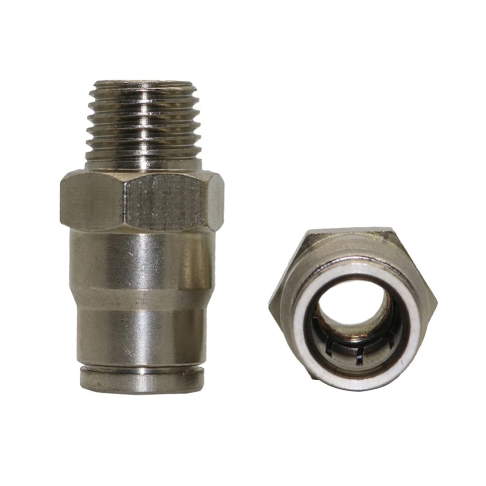 Schlauchverbinder Adapter 3/8 Zoll Gleitverschluss Schnellverbinder Ventil für Gartenbewässerung Nebelkühlsystem Messing Absperrkugelhahn Schlauchadapter 1 Set