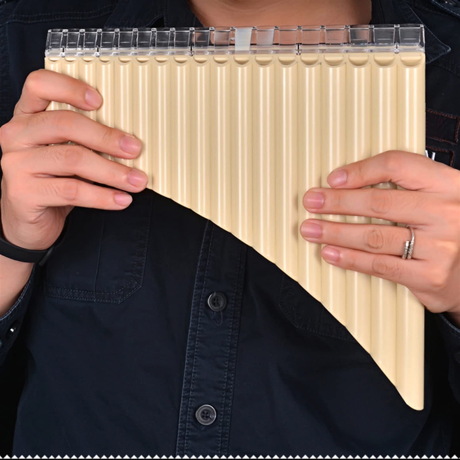 Flauto di Pan Professionale 18 Pipe Pan Flauto Pan Pipes C Key Pan Pipes con Bocchino per Studenti Principianti (Color : 3/4)