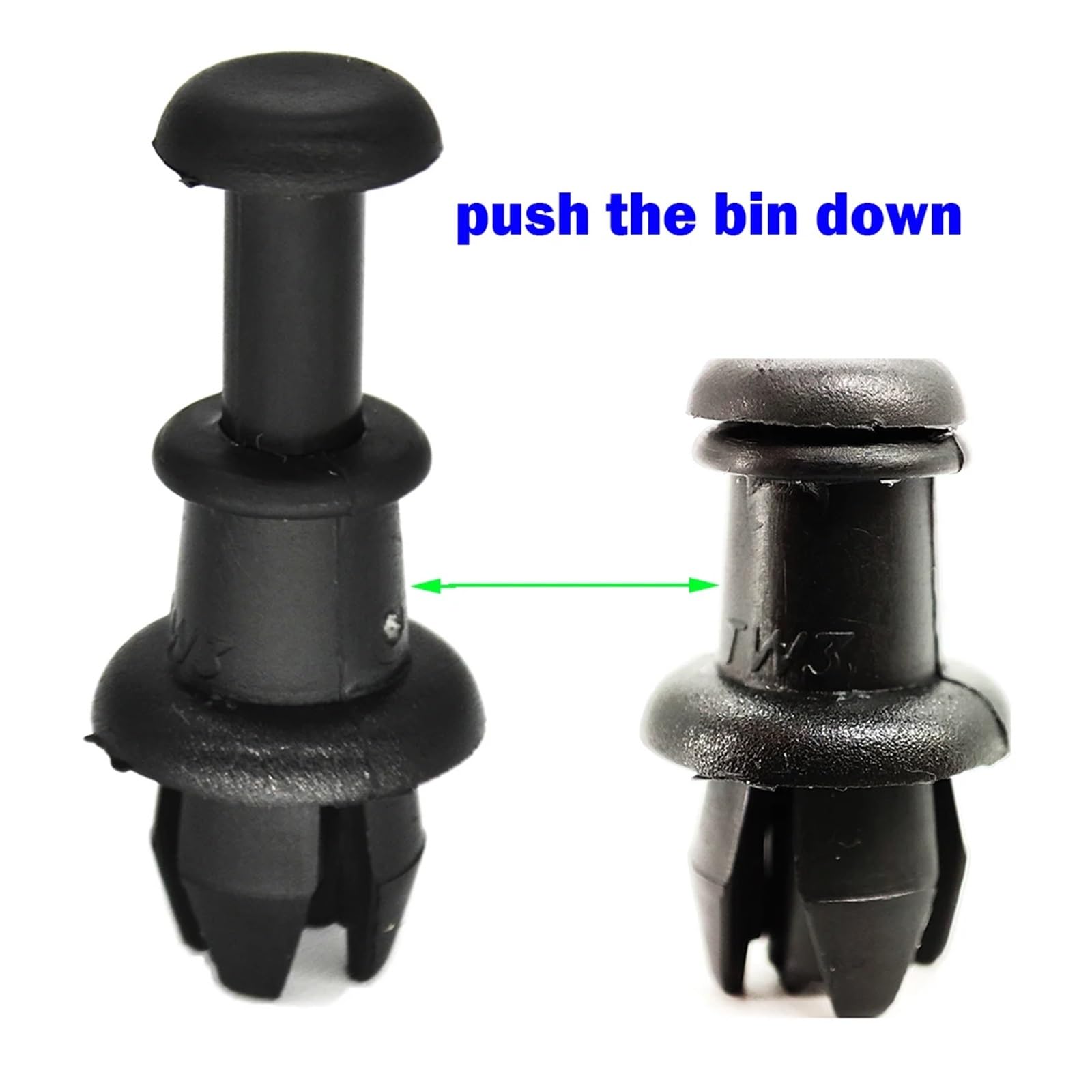 Lot De 2 Clips Pour Tablette Arrière SEAT - Compatible Altea, Leon, Ibiza, Etc. - Réf. 1M6867574A