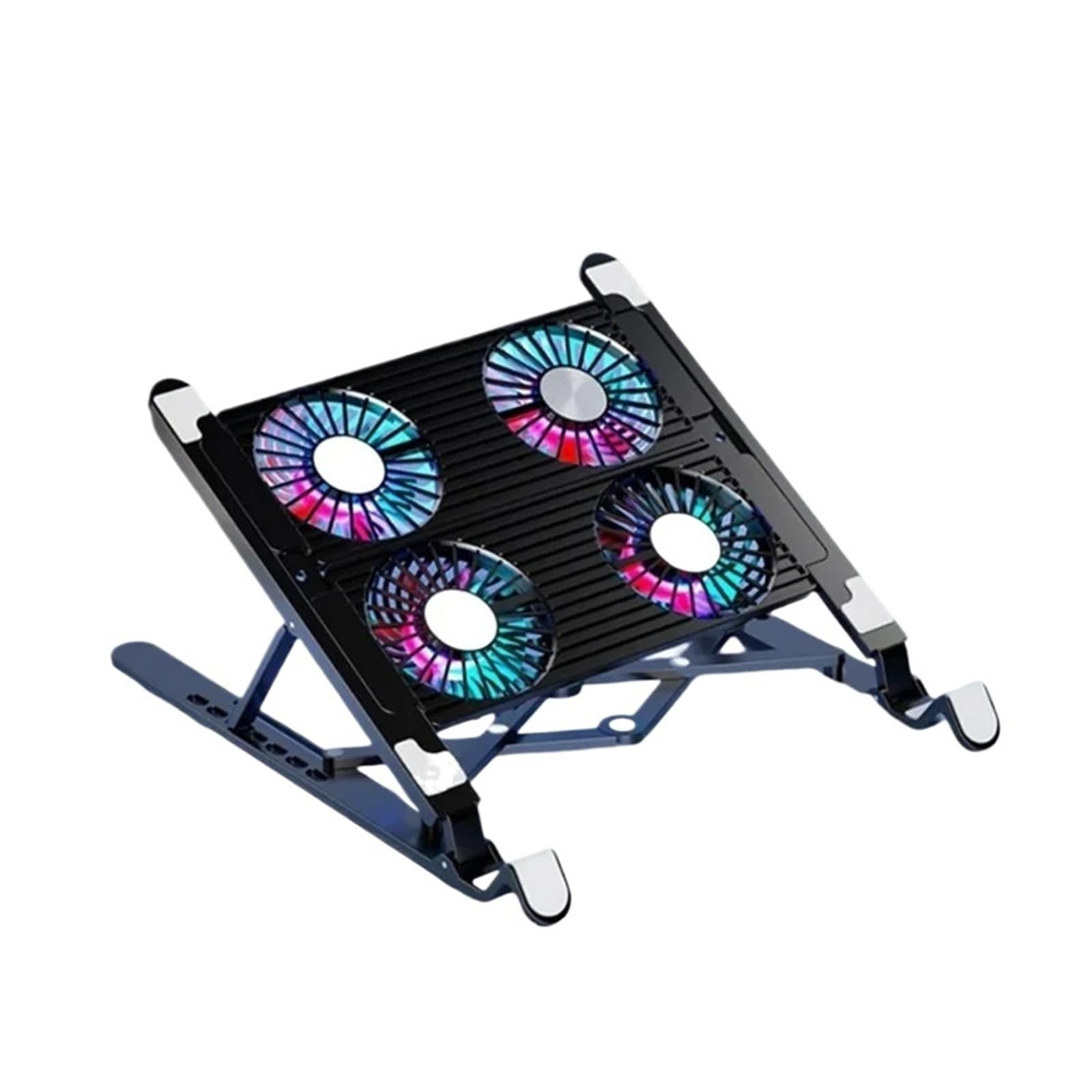 Base di raffreddamento for laptop Supporto di raffreddamento pieghevole for laptop Supporto portatile regolabile for notebook da 13-17,3 pollici con 4 ventole