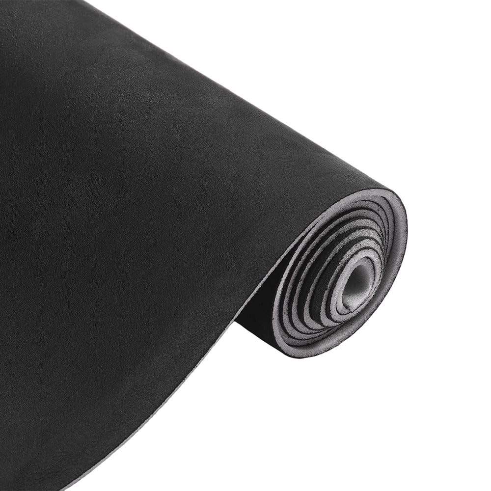 Zamszowa tkanina na podsufitkę, Tkanina na podsufitkę samochodową 3 mm pianka z tyłu, czarna, wiele rozmiarów do naprawy dachu(51cmx145cm Black)