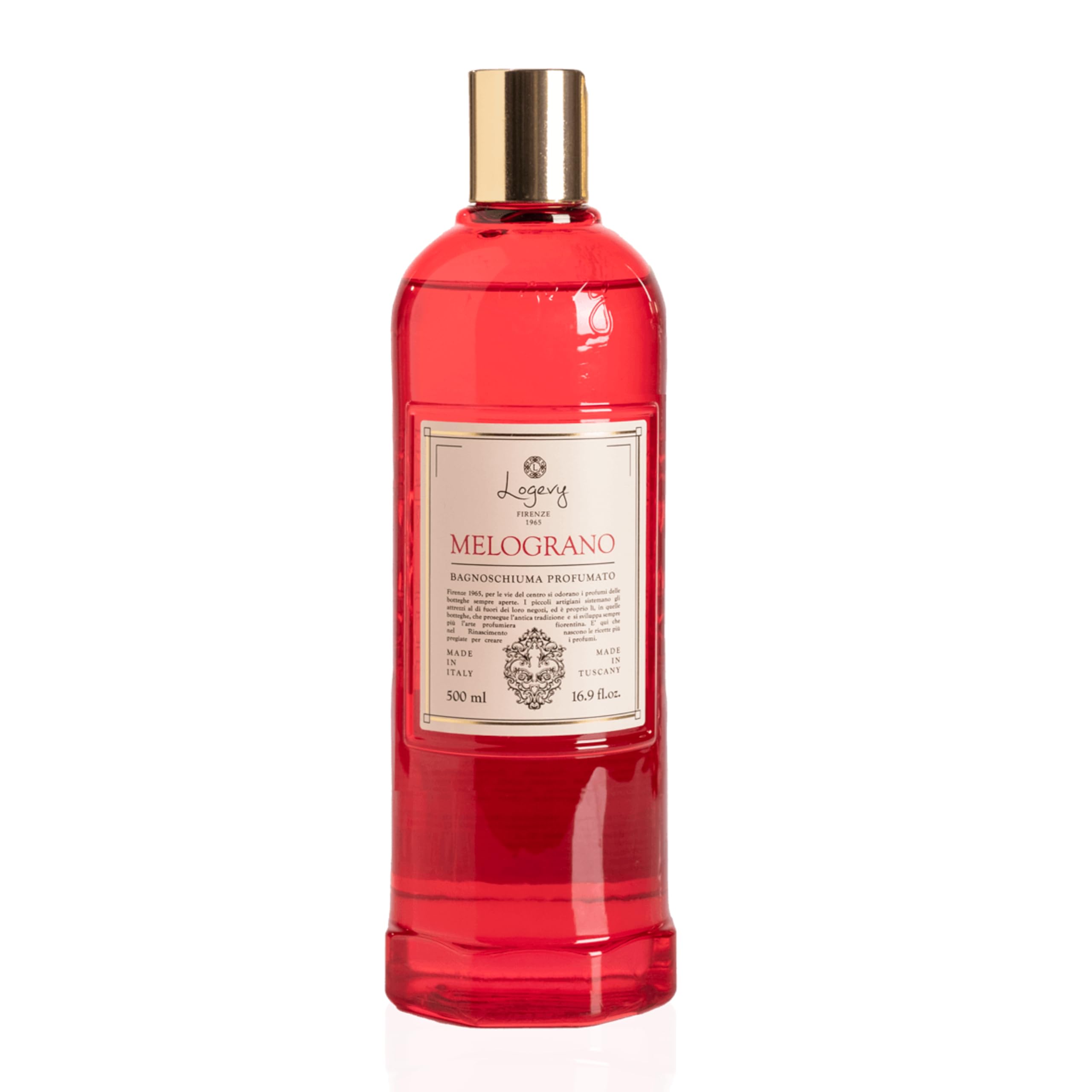 Logevy Melograno Shower Gel, Indulgent Pomegranate Aroma Made from the Best Skin-Friendly Ingredients