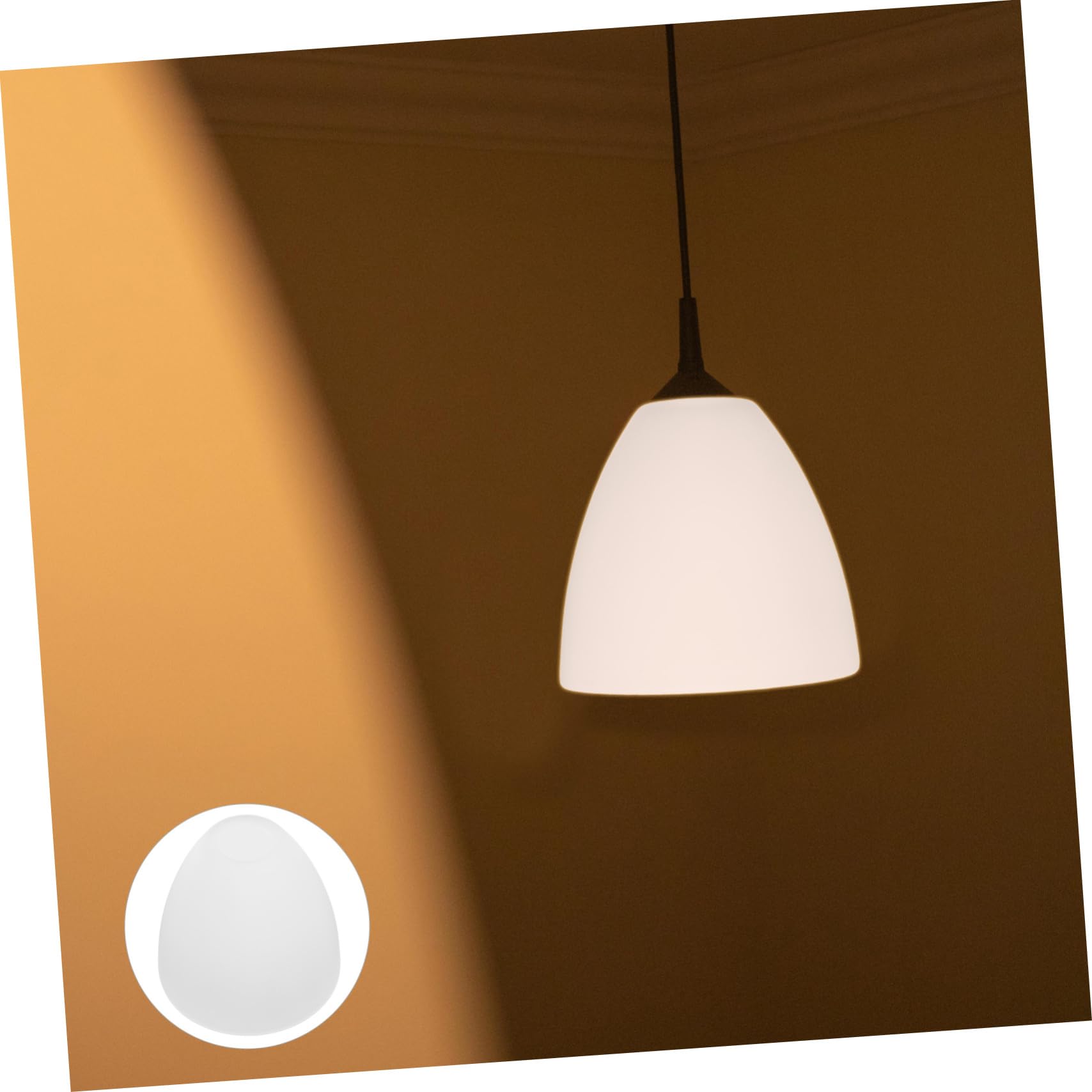 DOITOOL Pantalla de reemplazo de vidrio E27 con diámetro de orificio de 4,2 cm para techos y luces colgantes cubierta de vidrio con dispersión de luz suave para dormitorio y sala de estar