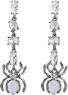 Gothic Spider Earrings, Punk Spider Dangle Earrings for Women, Bohemian Spider Insect Earrings, Sparkling Spider Stud Earrings Spider Boho Jewelry, Spider Animal Drop Earrings for Girls, Cute Spider Statement Earrings Accessories Gift