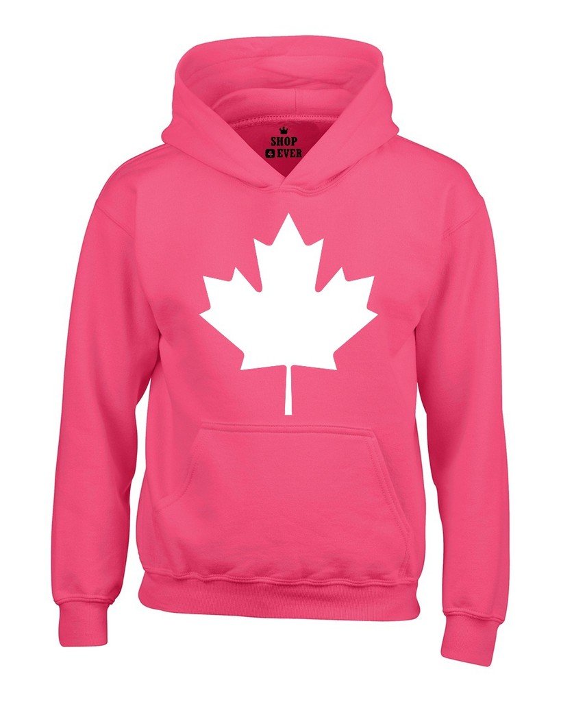 shop4ever Canada White Maple Leaf Hoodie Sweatshirts