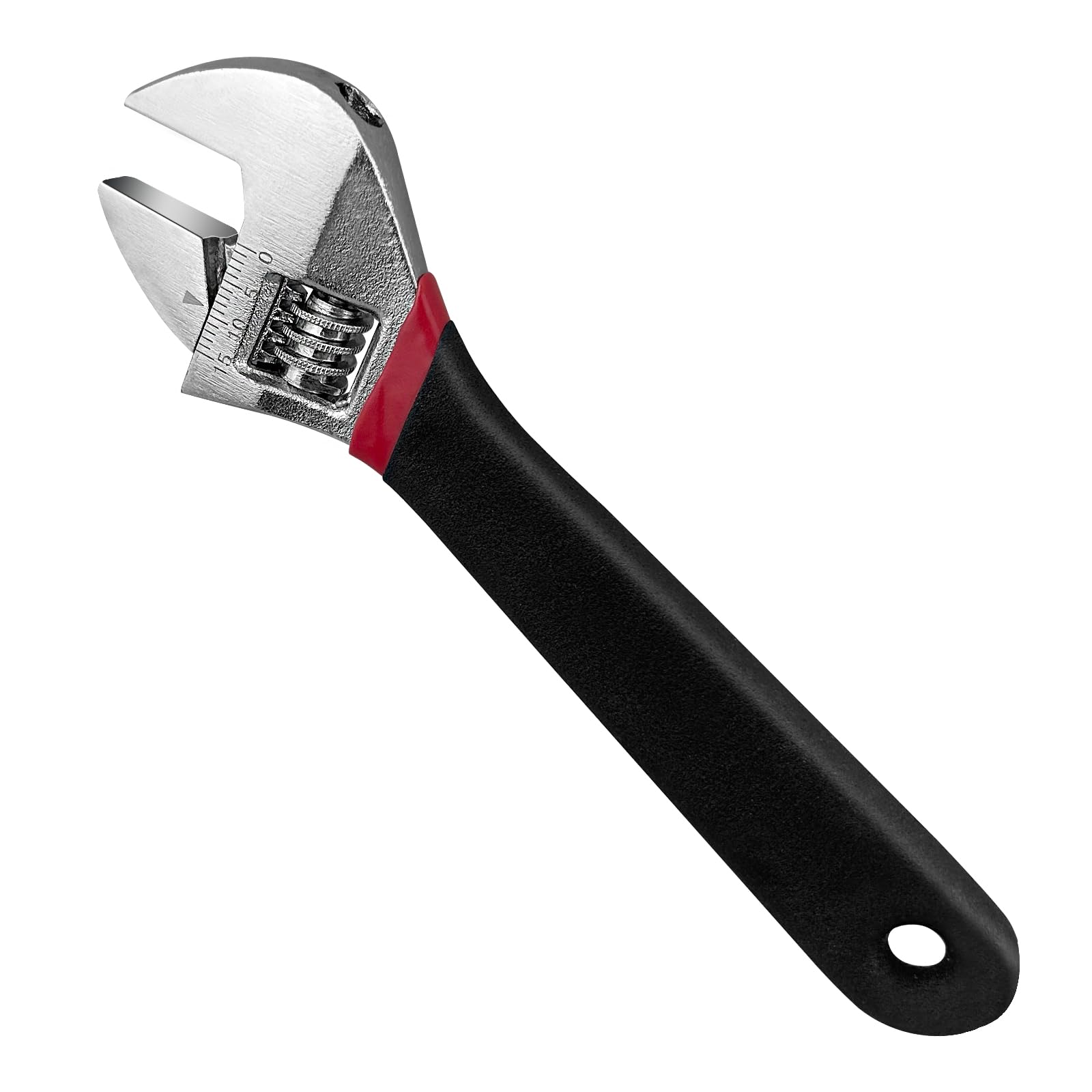 Gentpovth 6"/150mm Llave inglesa pequeña y ajustable antideslizante, Llave Ajustable 2 en 1 de Apertura Ancha de 20 mm, Cuerpo de acero al carbono, para reparación y mantenimiento, agarre ergonómico