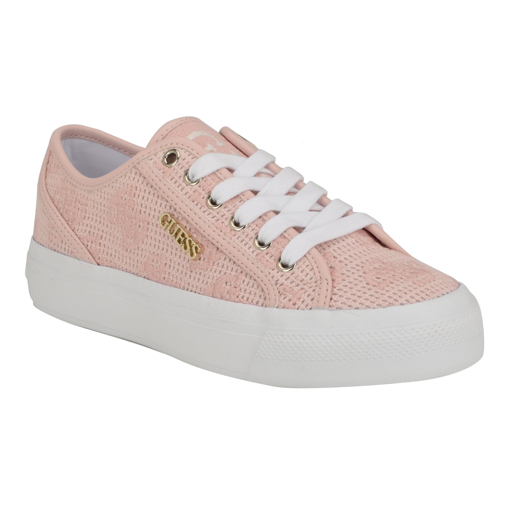 GUESS Women's Jelexa Sneaker, Cameo Pink 681, 4 UK