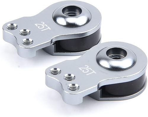 Miniatura 8 de RC 25T Servo Saver Aluminio 3 agujeros Ajustable Hi-Torque Servo Saver Set para 110 RC Car Crawler SCX10 Capra TRX4 TRX6 RC Piezas de barco (rojo)