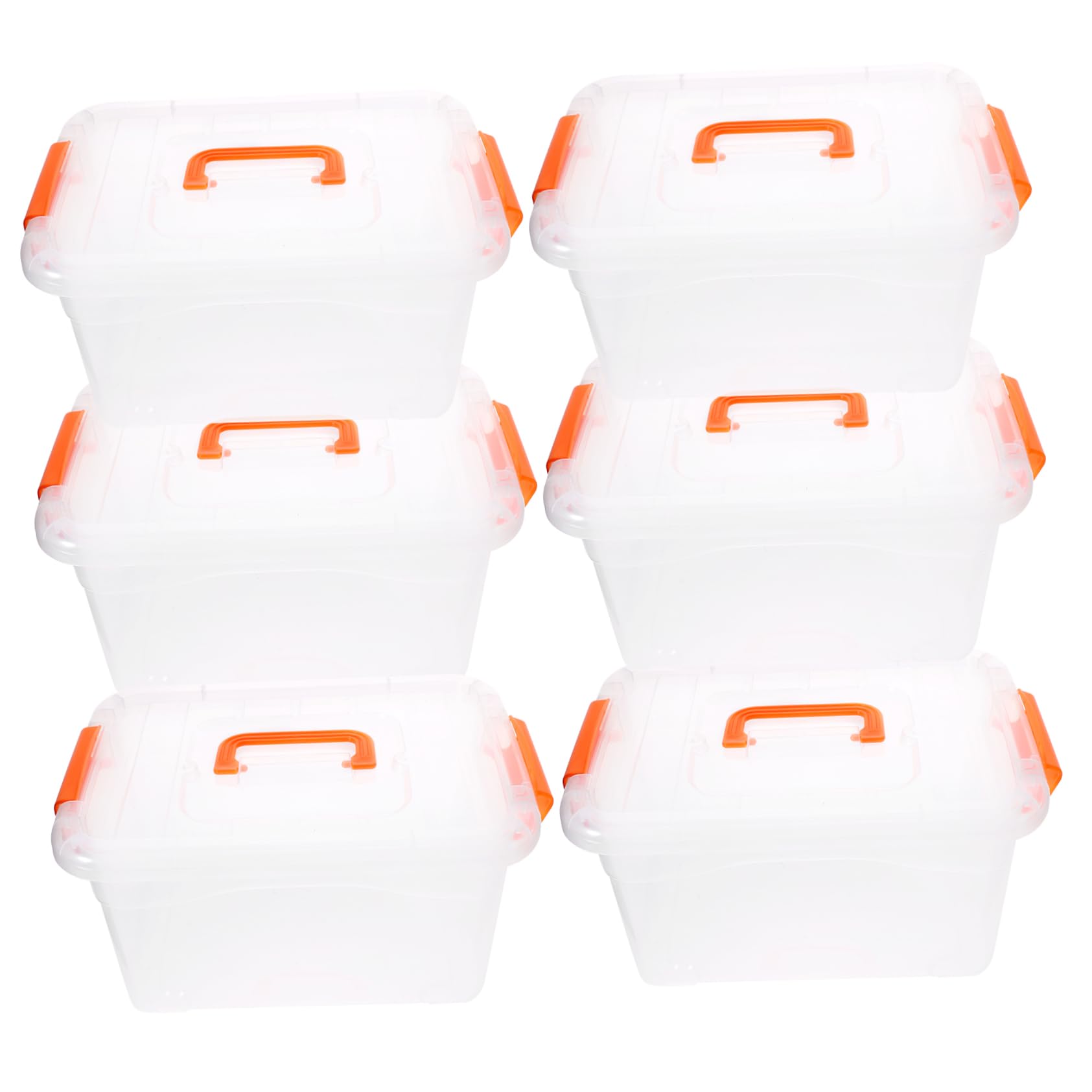 Alipis Cajas de Almacenamiento Tapa 3 L Grandes Transparentes Asa Contenedores de Plástico Reutilizables para Cocina Hogar Oficina Juego de 6 Unidades