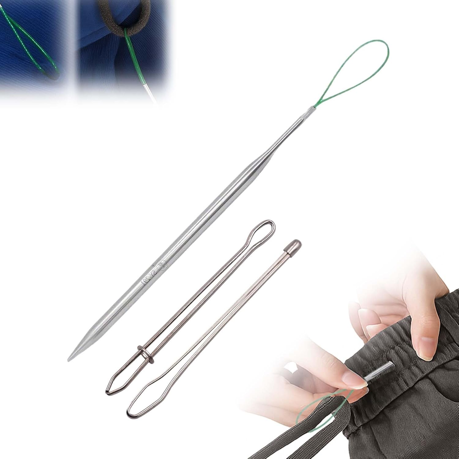 Amazon.com: Drawstring Threader Tool Set, DIY Rope Threader Clip ...