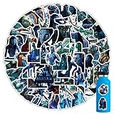 104pcs The Way of Water Stickers Pack for Water Bottles，American Movie Decals for Kids，Vinyl Waterproof American Movie Sticker for Laptop，Phone，Skateboard，Car Bumper，Gifts for Teens/Adults
