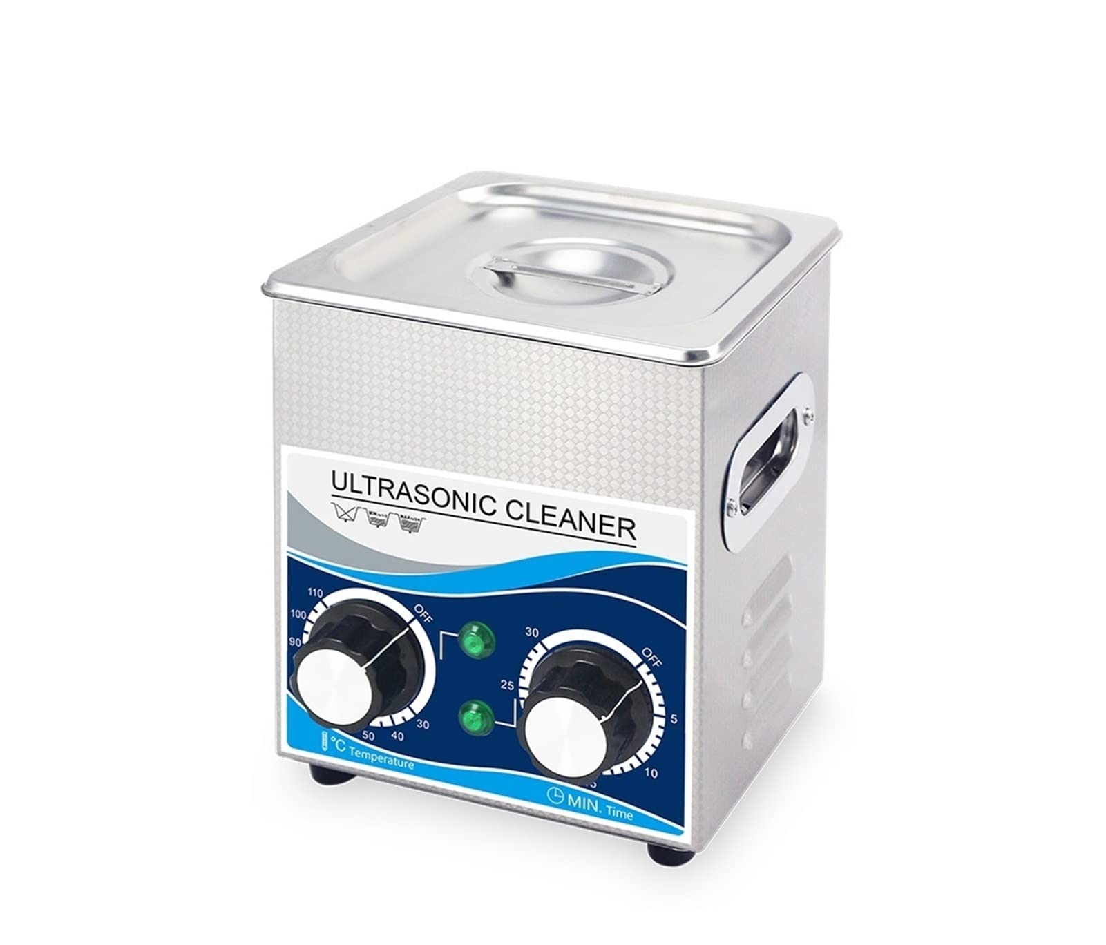 Dispositivo per la Pulizia ad ultrasuoni 12 0W 2L Cleaner ad ultrasuoni Portatile 40kHz Manopola di Riscaldamento Bagno in Acciaio Inossidabile con Cesto Pulizia Parti Scintilla lavatura