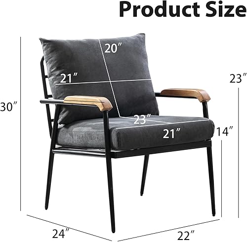 Miniatura 2 de Phoenix Home Sillas modernas de mediados de siglo, gris