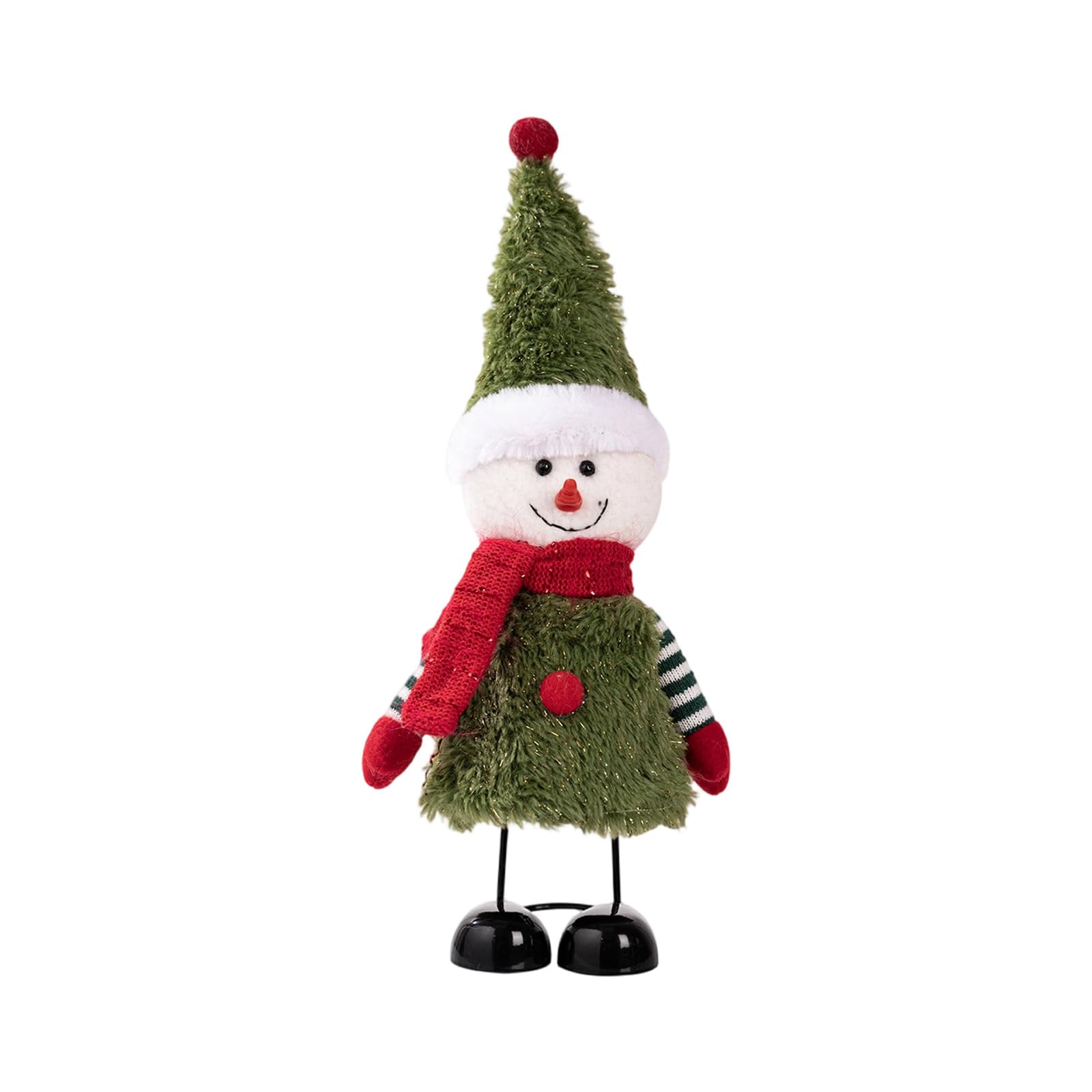 carotoe Christmas Themed Bouncy Spring Base Snowman Santa Ornament for Holiday Tabletop Shelf Decoration Set Snowman Wobbly Desk Ornament