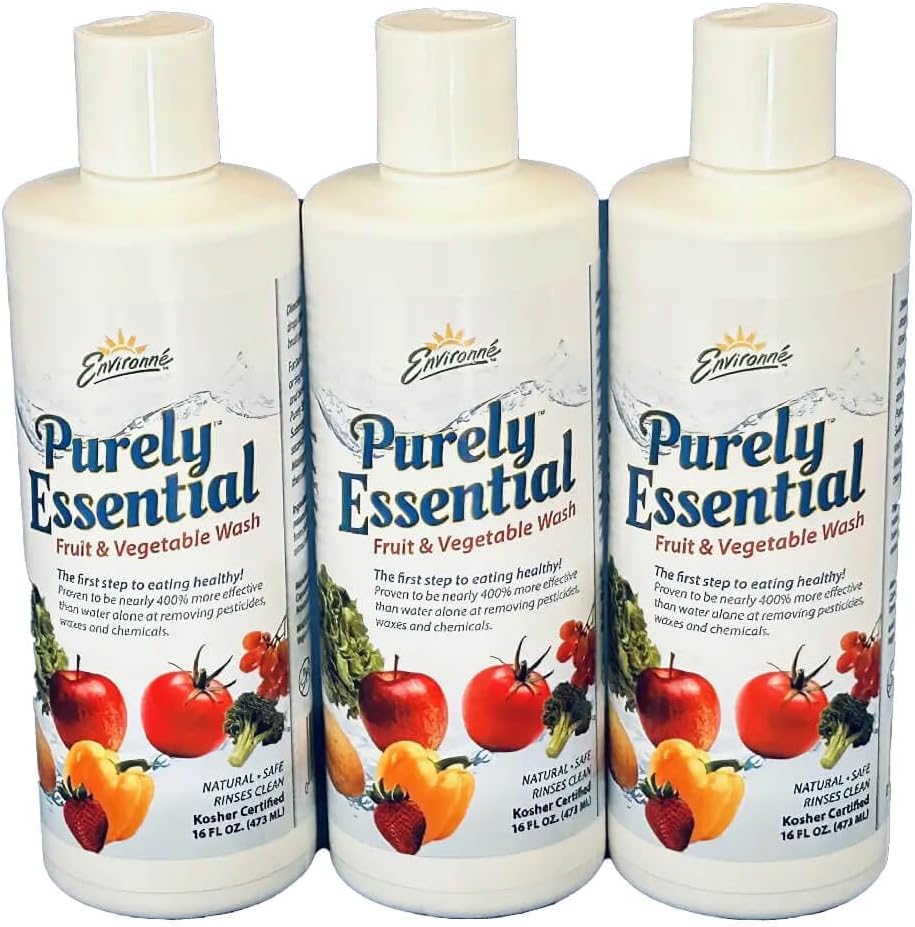 Purely Essential Fruit & Vegetable Wash, Natural Produce Cleaner, 16 Fl Oz