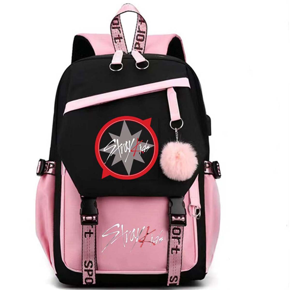 Flyself Girls School Bags Kpop Stray Kids Backpack Boys Waterproof Book Bags with Laptop Compartment Casual Daypacks for Primary Junior High University