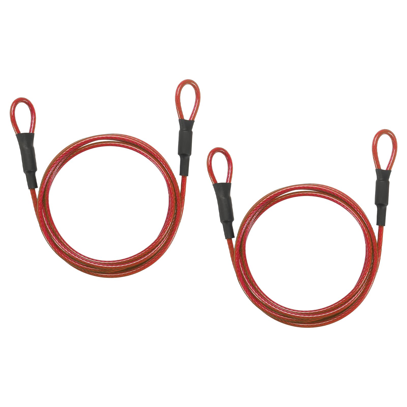 PATIKIL Security Cable Lock (3mm x 1.8m, 5.9ft, Red+Black)(2Pcs) — image 1