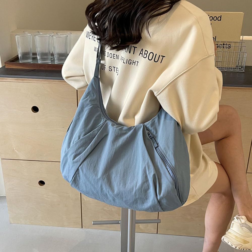 Borse a tracolla, borsa casual retrò in tela da pendolare, tracolla regolabile, borsa hobo leggera