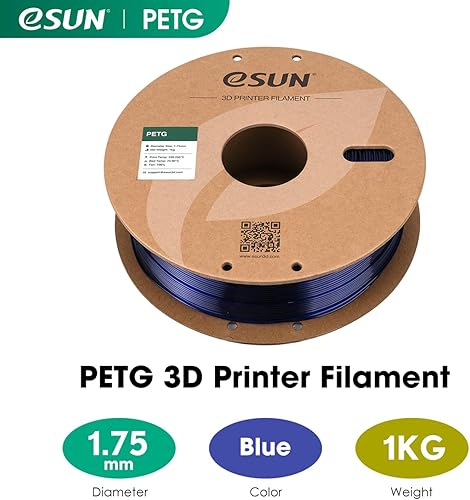 Miniatura 8 de eSUN Filamento PETG de 0.069 in, filamento de impresora 3D PETG, precisión dimensional +- 0.002 in, carrete de 2.2 libras, filamento de impresión 3D