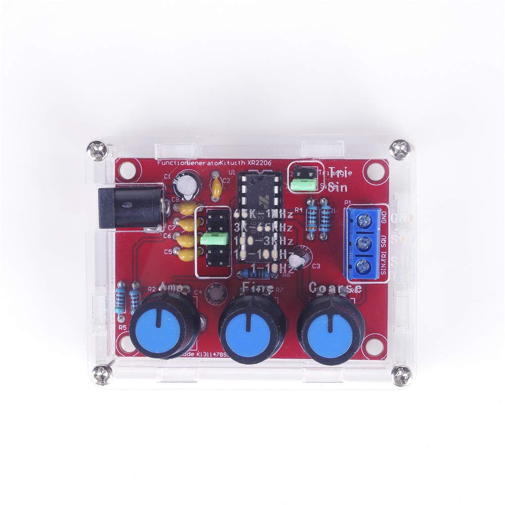 XR2206 1 Hz - 1 MHz generator sygnału sinusoidalny / trójkąt/kwadratowy generator sygnału wyjściowego regulowana amplituda częstotliwości (wypełnienie zakończone)