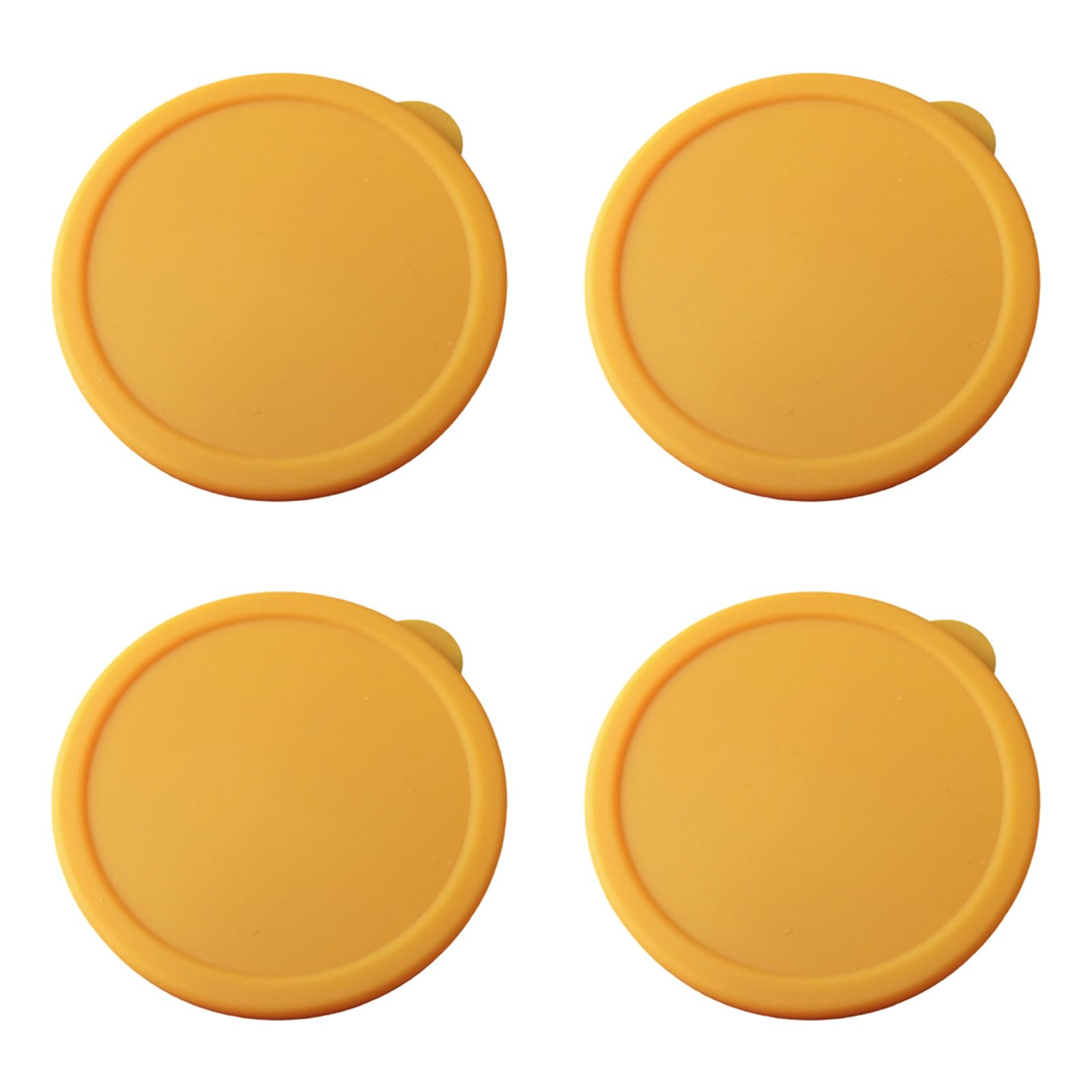 TQUXNGA Multipurpose Silicone Jar Lid 4Pcs Leakproof Glass Dessert Custard Cup Covers for Food Preservations and Organization Glass Jar Silicone Cover