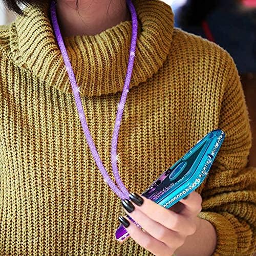 Silverback Alcatel 3V 2019 Case, Moving Liquid Holographic Sparkle Glitter Case with Kickstand, Bling Diamond Bumper W/Ring Slim Protective Alcatel 3V 2019 Case for Girls Women -Purple